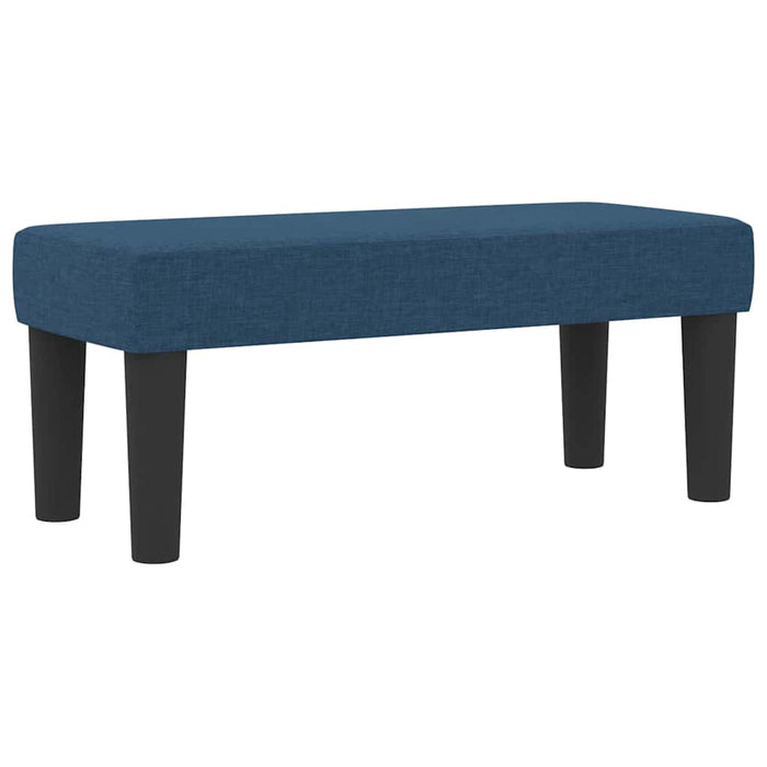 Pat cu arcuri cu headboard albastru 90 x 200 cm țesătură WALTI