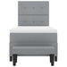Pat cu arcuri cu headboard Gri deschis 100 x 200 cm țesătură - WALTI WALTI