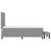 Pat cu arcuri cu headboard Gri deschis 100 x 200 cm țesătură - WALTI WALTI