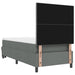 Pat cu arcuri cu headboard Gri închis 100 x 200 cm țesătură - WALTI WALTI