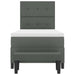 Pat cu arcuri cu headboard Gri închis 100 x 200 cm țesătură - WALTI WALTI