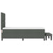 Pat cu arcuri cu headboard Gri închis 100 x 200 cm țesătură - WALTI WALTI