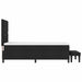 Pat cu arcuri cu headboard Negru 100 x 200 cm țesătură - WALTI WALTI