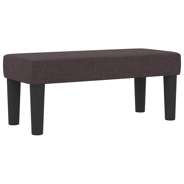 Pat cu arcuri cu headboard Maro închis 100 x 200 cm țesătură - WALTI WALTI
