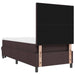 Pat cu arcuri cu headboard Maro închis 100 x 200 cm țesătură - WALTI WALTI