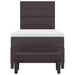 Pat cu arcuri cu headboard Maro închis 100 x 200 cm țesătură - WALTI WALTI