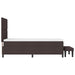 Pat cu arcuri cu headboard Maro închis 100 x 200 cm țesătură - WALTI WALTI