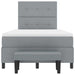 Pat cu arcuri cu headboard Gri deschis 120 x 190 cm țesătură - WALTI WALTI