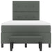 Pat cu arcuri cu headboard Gri închis 120 x 190 cm țesătură - WALTI WALTI