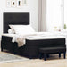 Pat cu arcuri cu pernă cu headboard Negru 120 x 190 cm țesătură - WALTI WALTI