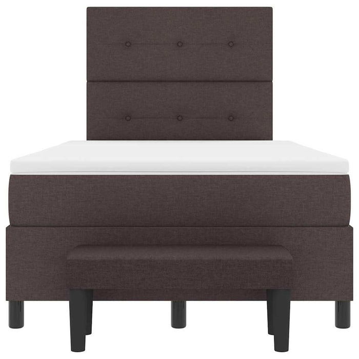 Pat cu arcuri cu pernă Maro închis 120 x 190 cm țesătură - WALTI WALTI