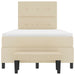 Pat cu arcuri cu saltea cu headboard Crem 120 x 190 cm țesătură - WALTI WALTI