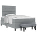 Pat cu arcuri cu headboard Gri deschis 120 x 200 cm țesătură - WALTI WALTI