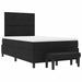 Pat cu arcuri cu pernă cu headboard Negru 120 x 200 cm țesătură - WALTI WALTI