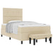 Pat cu arcuri cu saltea cu headboard Crem 120 x 200 cm țesătură - WALTI WALTI