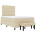 Pat cu arcuri cu saltea cu headboard Crem 120 x 200 cm țesătură - WALTI WALTI
