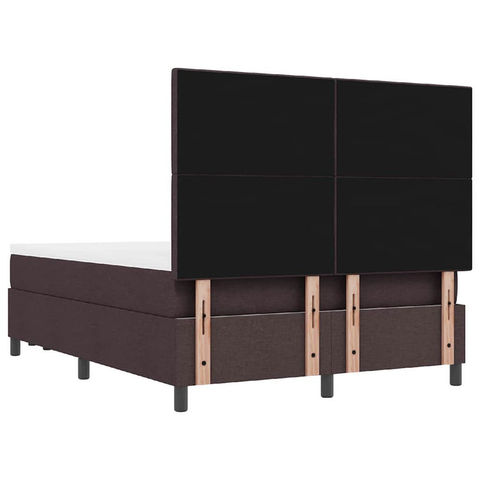 Pat cu arcuri cu saltea Maro închis 140 x 190 cm țesătură - WALTI WALTI