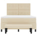 Pat cu arcuri cu saltea cu headboard Crem 140 x 190 cm țesătură - WALTI WALTI