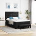 Pat cu arcuri cu headboard Negru 140 x 200 cm țesătură - WALTI WALTI