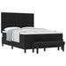 Pat cu arcuri cu headboard Negru 140 x 200 cm țesătură - WALTI WALTI