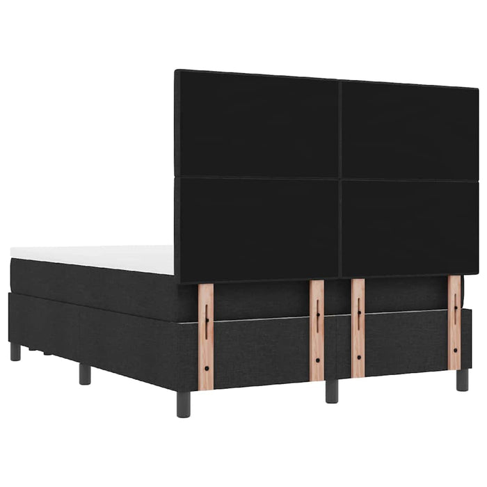 Pat cu arcuri cu headboard Negru 140 x 200 cm țesătură - WALTI WALTI