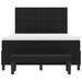 Pat cu arcuri cu headboard Negru 140 x 200 cm țesătură - WALTI WALTI