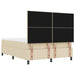 Pat cu arcuri cu saltea cu headboard Crem 140 x 200 cm țesătură - WALTI WALTI