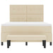 Pat cu arcuri cu saltea cu headboard Crem 140 x 200 cm țesătură - WALTI WALTI