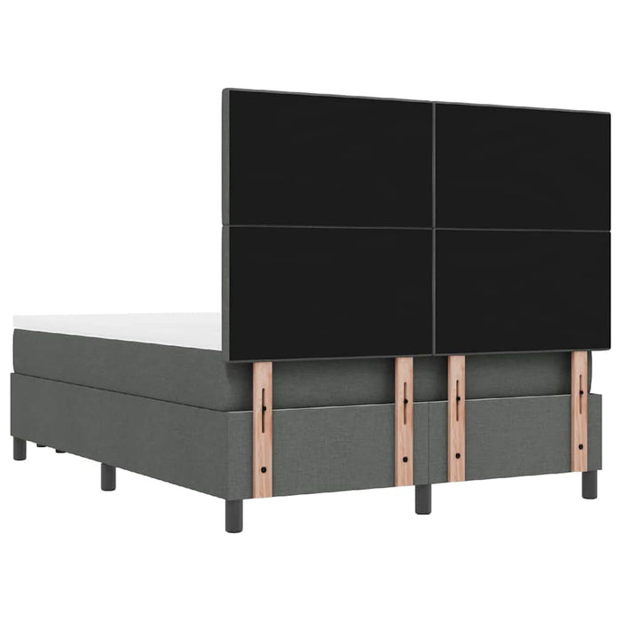 Pat cu arcuri cu saltea Gri închis 160 x 200 cm țesătură - WALTI WALTI