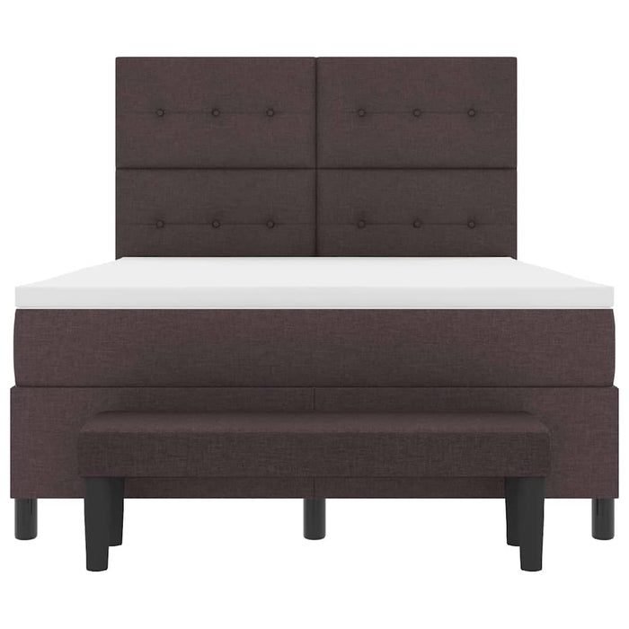 Pat cu arcuri cu saltea Maro închis 160 x 200 cm țesătură - WALTI WALTI