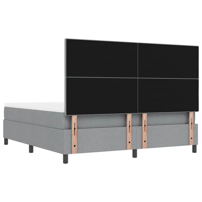 Pat cu arcuri cu saltea Gri deschis 180 x 200 cm țesătură - WALTI WALTI