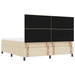 Pat cu arcuri cu saltea cu headboard Crem 180 x 200 cm țesătură - WALTI WALTI