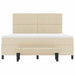 Pat cu arcuri cu saltea cu headboard Crem 180 x 200 cm țesătură - WALTI WALTI