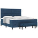 Pat cu arcuri cu headboard albastru 180 x 200 cm țesătură - WALTI WALTI