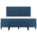 Pat cu arcuri cu headboard albastru 180 x 200 cm țesătură - WALTI WALTI