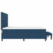 Pat cu arcuri cu headboard albastru 180 x 200 cm țesătură - WALTI WALTI