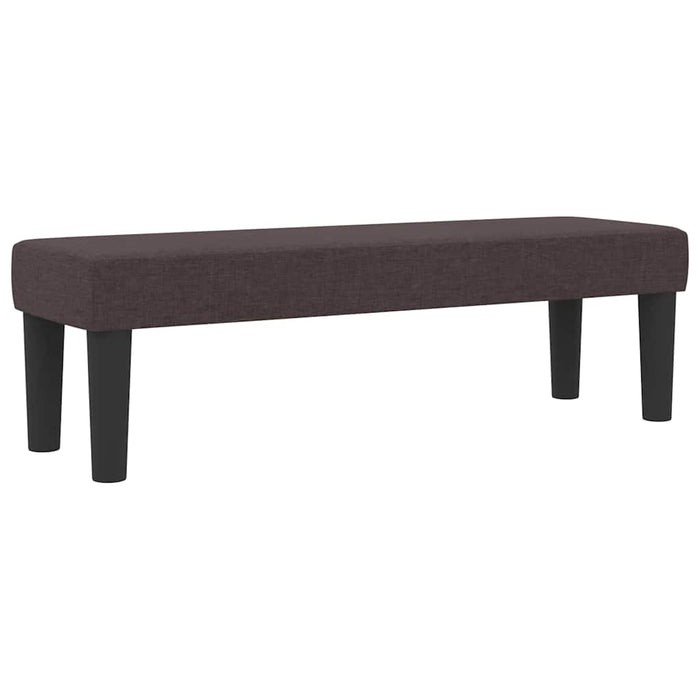 Pat cu arcuri cu headboard Maro închis 200 x 200 cm țesătură WALTI