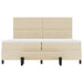 Pat cu arcuri cu saltea cu headboard Crem 200 x 200 cm țesătură - WALTI WALTI