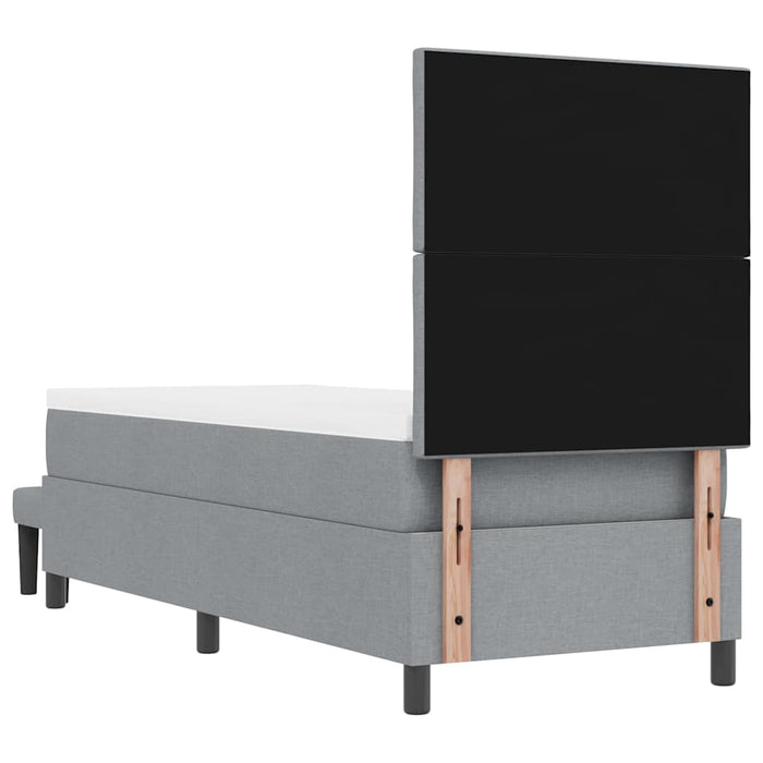 Pat cu arcuri cu saltea Gri deschis 80 x 200 cm țesătură - WALTI WALTI