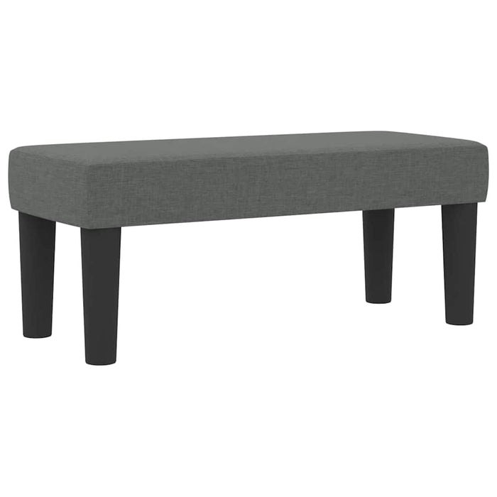 Pat cu arcuri cu headboard Gri închis 80 x 200 cm țesătură WALTI