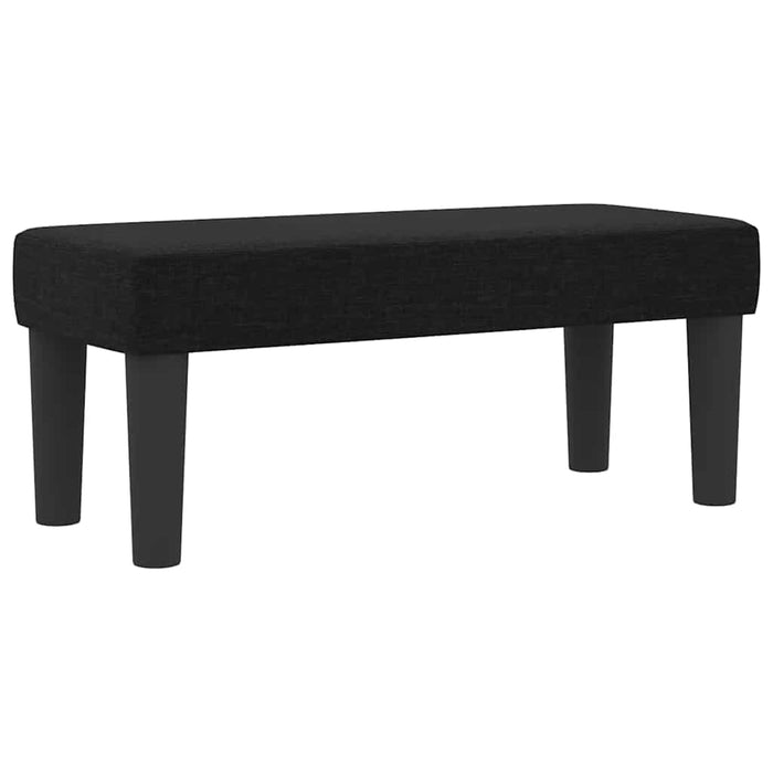 Pat cu arcuri cu headboard Negru 80 x 200 cm țesătură - WALTI WALTI