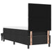 Pat cu arcuri cu headboard Negru 80 x 200 cm țesătură - WALTI WALTI