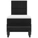 Pat cu arcuri cu headboard Negru 80 x 200 cm țesătură - WALTI WALTI