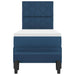 Pat cu arcuri cu headboard albastru 80 x 200 cm țesătură - WALTI WALTI