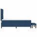 Pat cu arcuri cu headboard albastru 80 x 200 cm țesătură - WALTI WALTI