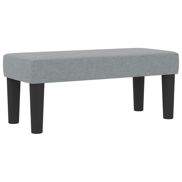 Pat cu arcuri cu headboard Gri deschis 90 x 190 cm țesătură WALTI