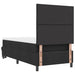 Pat cu arcuri cu headboard Negru 90 x 190 cm țesătură - WALTI WALTI