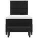 Pat cu arcuri cu headboard Negru 90 x 190 cm țesătură - WALTI WALTI
