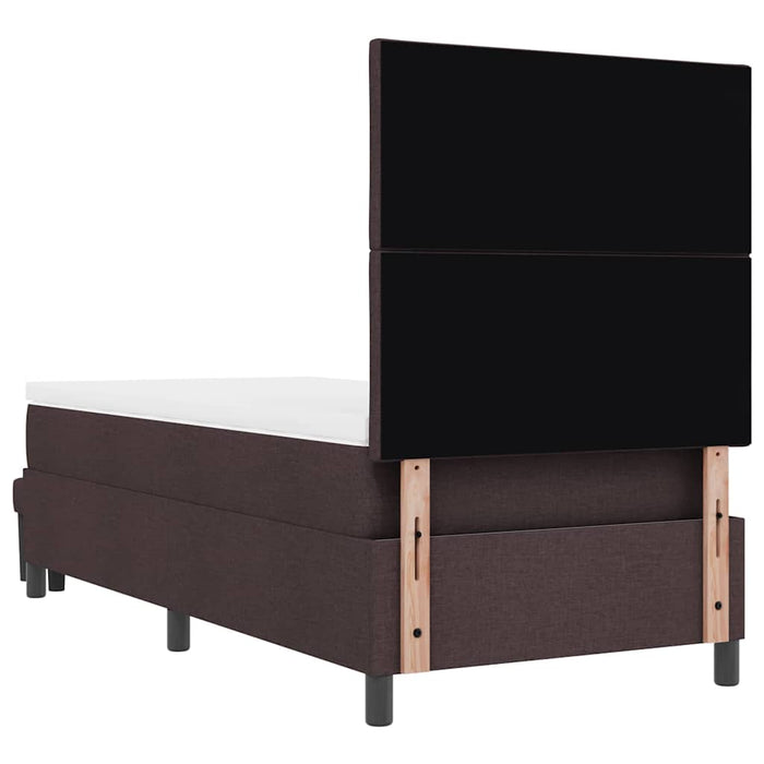 Pat cu arcuri cu pernă Maro închis 90 x 190 cm țesătură WALTI