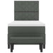 Pat cu arcuri cu headboard Gri închis 100 x 200 cm țesătură - WALTI WALTI